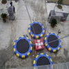 DJBTR37 4 Persons inflatable Trampoline Bungee with trailer